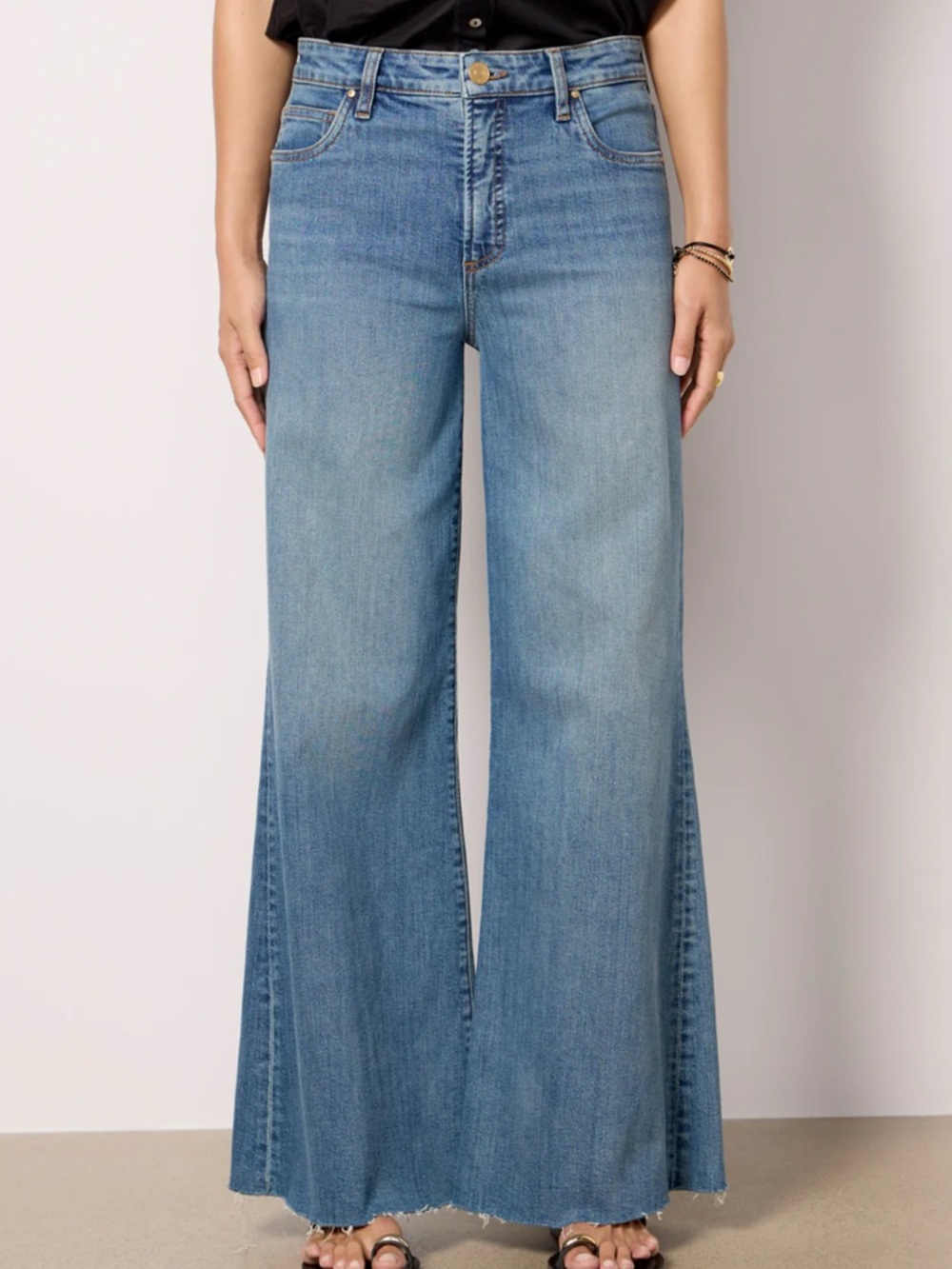 Kut from the Kloth Wide Leg Flare Jeans - Blue Wash - Picture 2 of 10